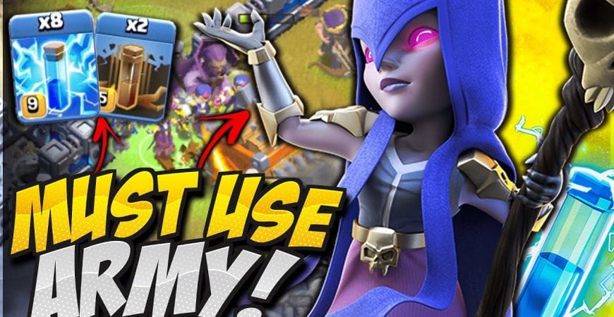 BEST TH12 War Army YOU should be Using! TH12 Zap Mass Witch Attack is OP in Clash of Clans by CorruptYT