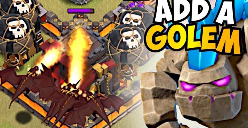 ADD A GOLEM TO YOUR ZAP DRAGON ATTACK! Best TH10 Attack Strategies No Siege Machine | Clash of Clans by Clash with Eric – OneHive