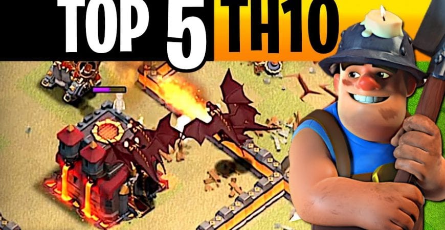 ⏫ Top 5 TH10 Attacks ☁️ by ECHO Gaming