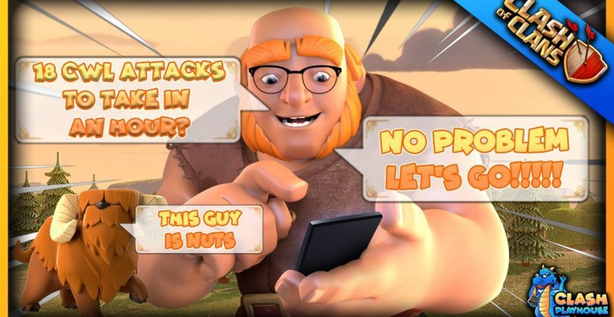 Drawing out and live attacking on 18 accounts in CWL | Clash of Clans by Clash Playhouse