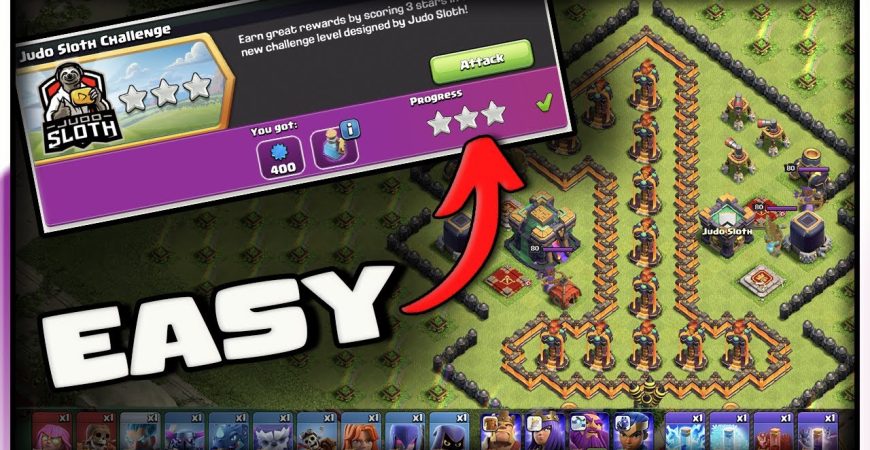EASILY 3 STAR NEW Judo Sloth Challenge in Clash of Clans by Suzie Gaming