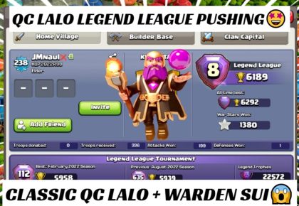 Queen Charge Lalo Legend League Pushing ft. JMNAUL | Clash of Clans by Clash Academy