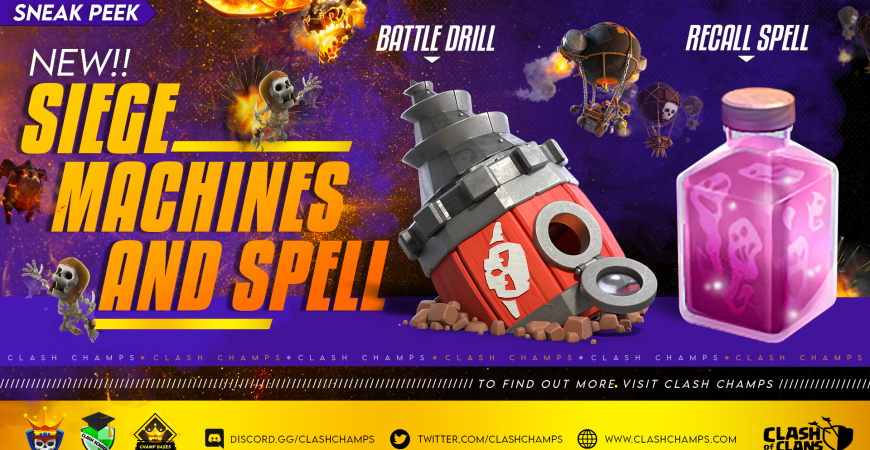 Recall Spell & Battle Drill Siege Machine – Th15 Update Sneak Peek