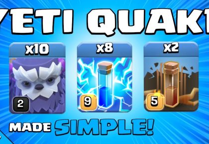 10 x YETIS + ZAPQUAKE = UNSTOPPABLE!!! Best TH12 Attack Strategy | Clash of Clans by Sir Moose Gaming