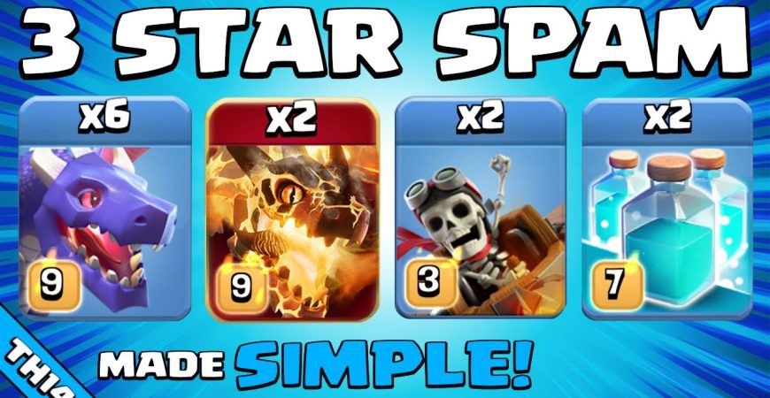 USE THIS EASY SPAM ATTACK FOR 3 STARS!!! TH14 Attack Strategy | Clash of Clans by Sir Moose Gaming