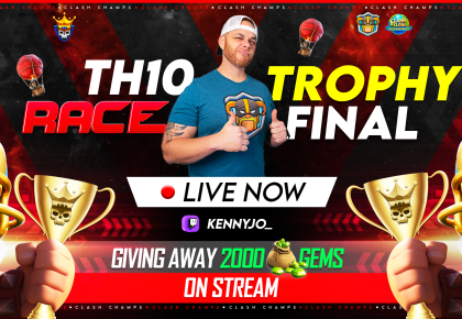 TH10 Trophy Race Finals are LIVE |Clash of Clans