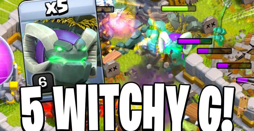 5 Witch Golems attack at TH11 in Clash of Clans