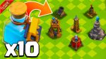 Upgrading Level 1 Defenses with 10 Builder Potions!